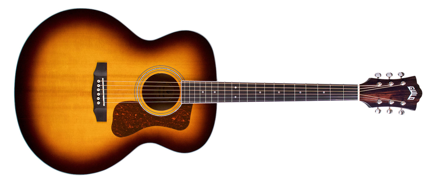 Guild F-250E Deluxe Maple Jumbo Acoustic Guitar in Antique Burst