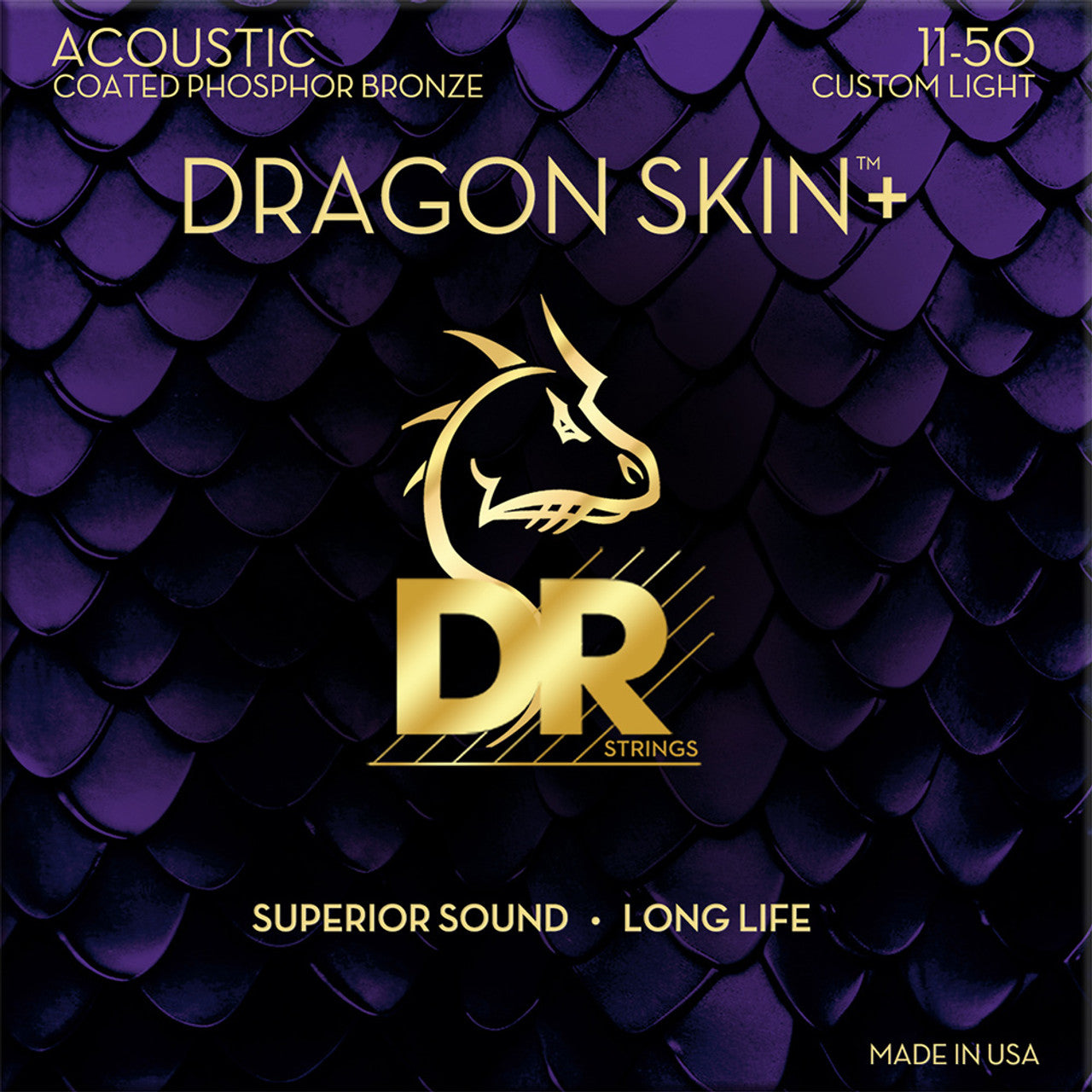 DR Strings Dragon Skin Coated acoustic strings 11-50