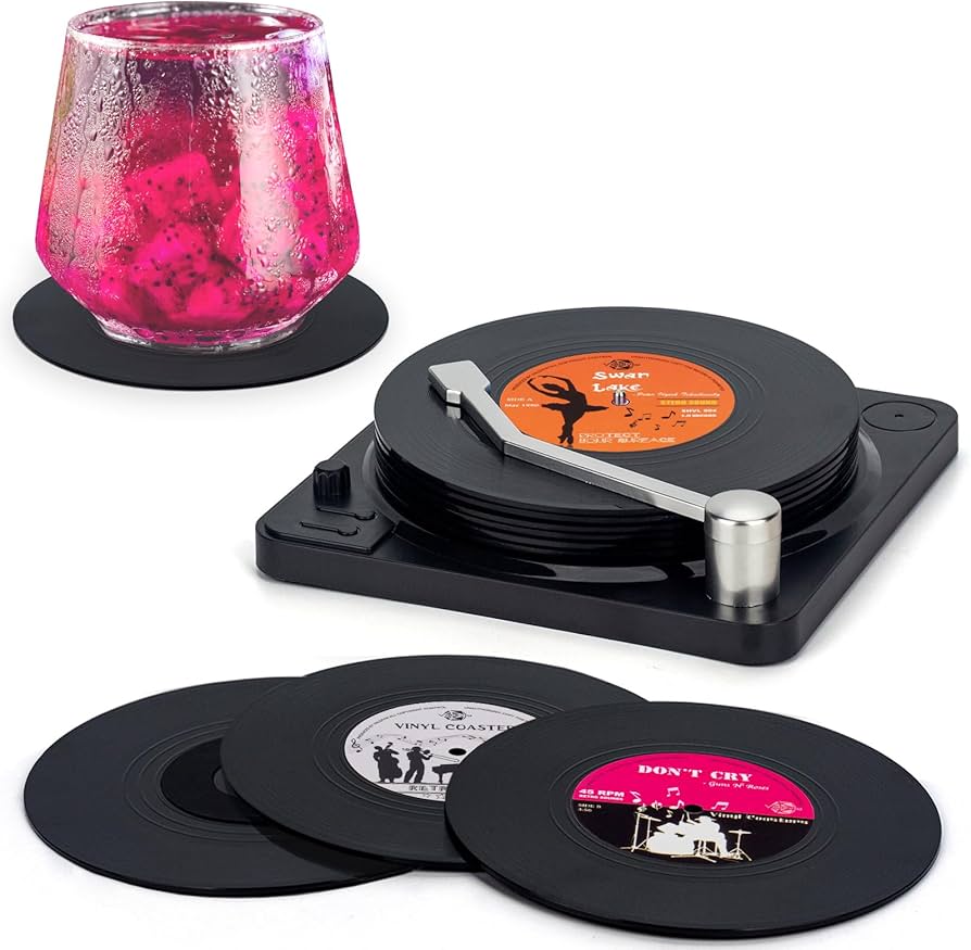 Vinyl Coasters 6-piece set