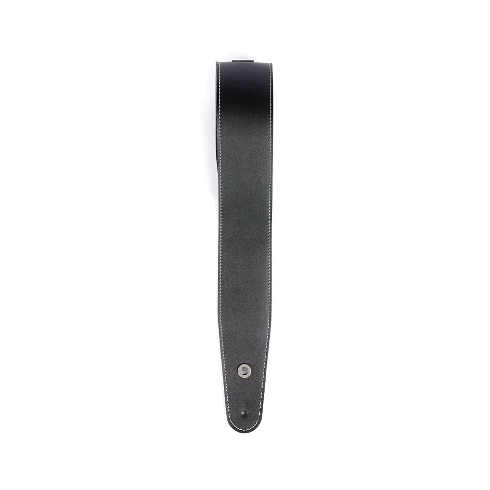 D’Addario 2.5” Deluxe Leather Strap, black