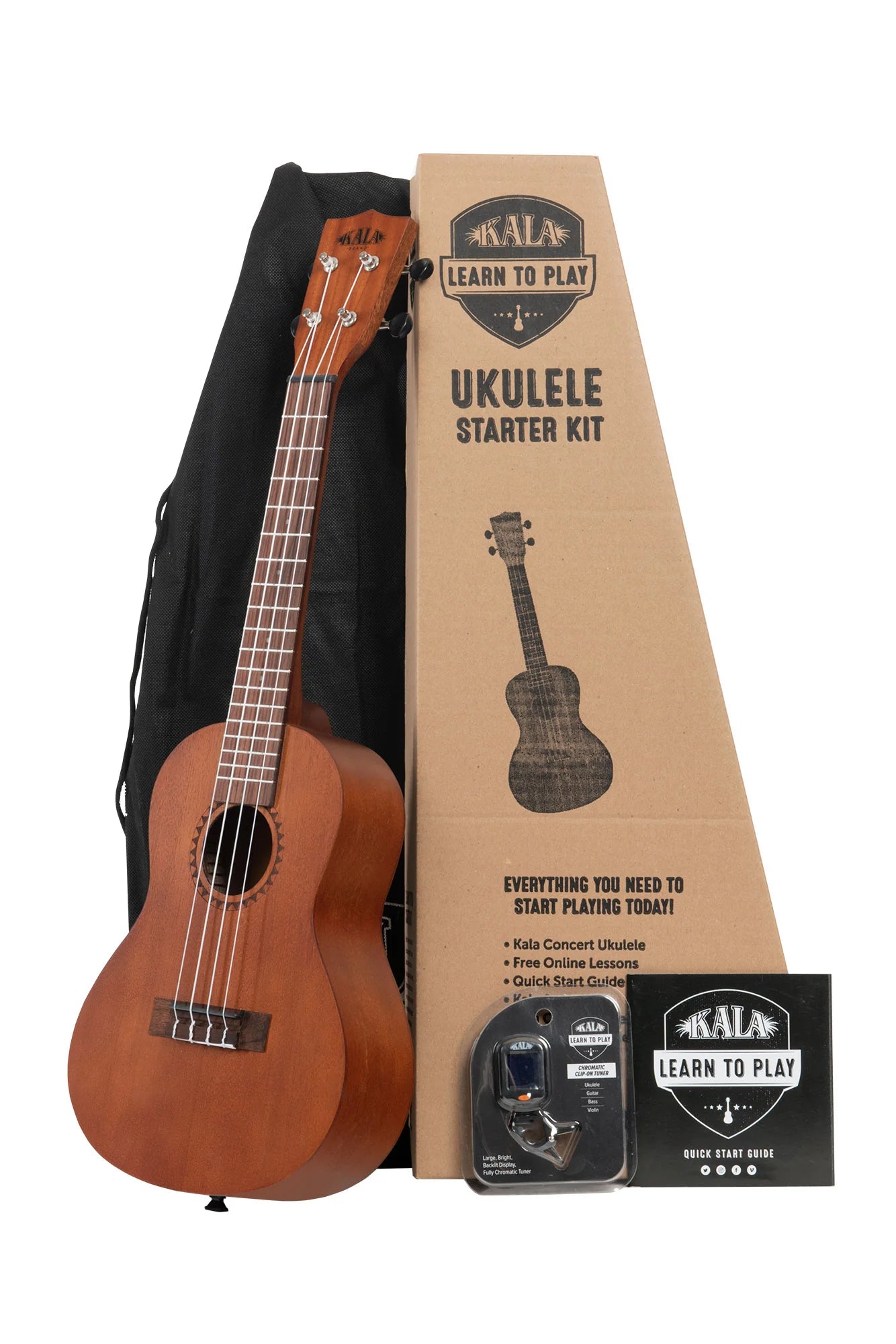 KALA Learn To Play Concert ukulele pack