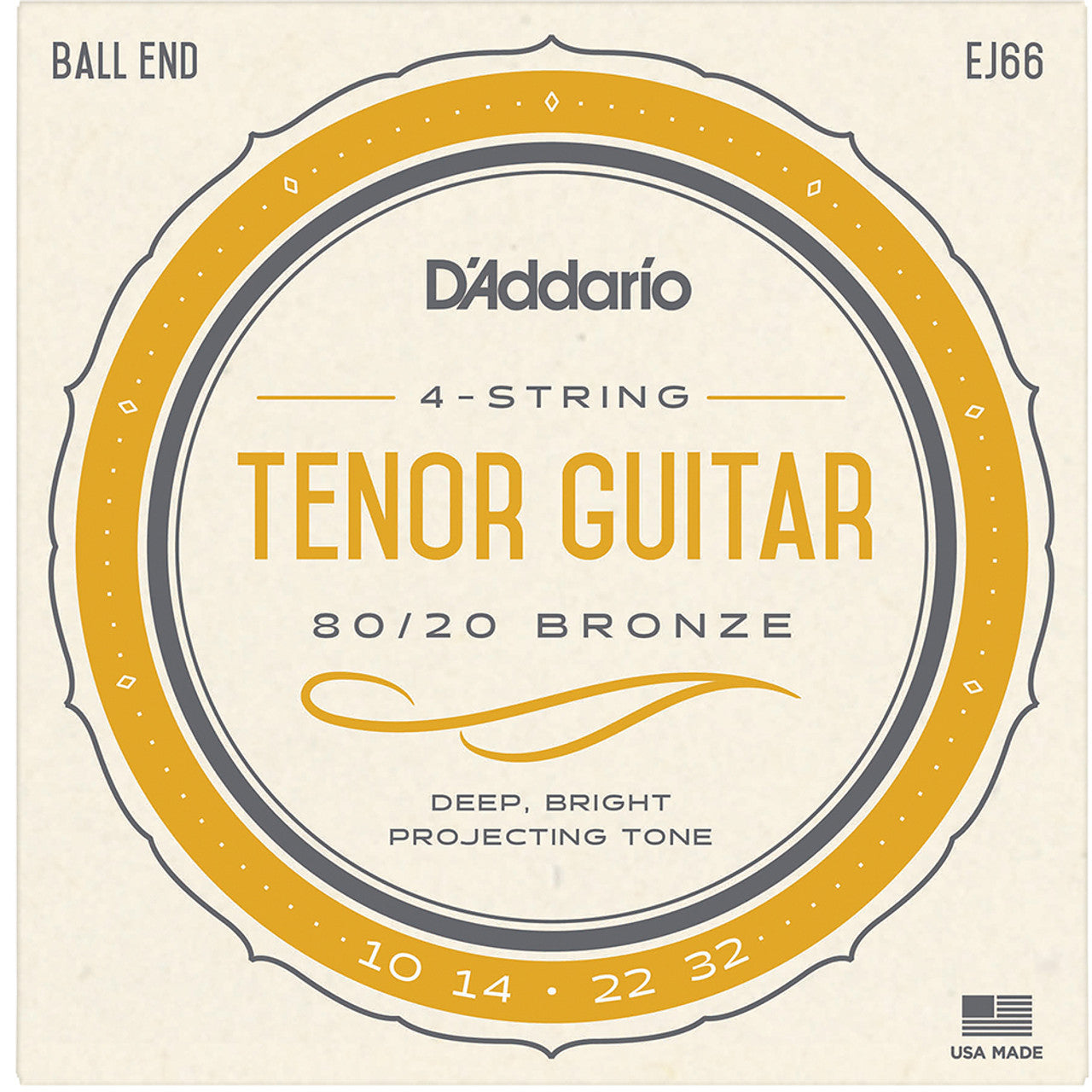 D’Addario EJ66 4-String 80/20 Tenor Guitar Strings