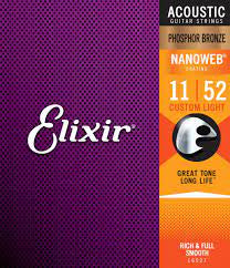 Elixir Nanoweb Phosphor Bronze 11-52 16027