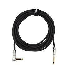 CNZ Audio instrument cable, Black, Straight-Angle, 20’