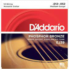 D’Addario 12-String Phosphor Bronze EJ39 12-52