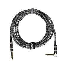 CNZ Audio instrument cable, Black, Straight-Angle, 10’