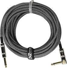 CNZ Audio instrument cable braided 10’ Straight-Angle