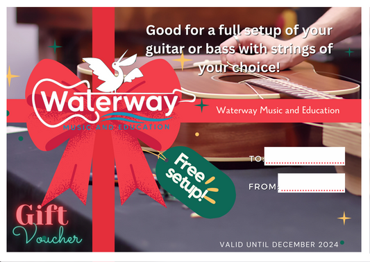 Waterway Guitar/Bass Setup Christmas Gift Card