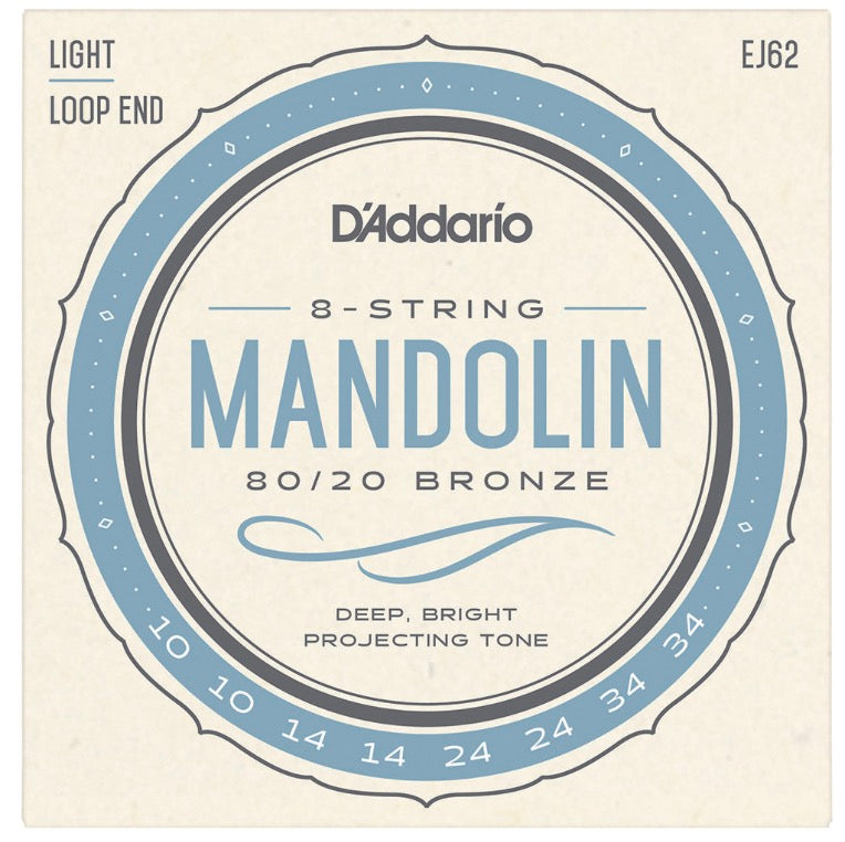 D’Addario 8-string mandolin 80/20 bronze EJ62