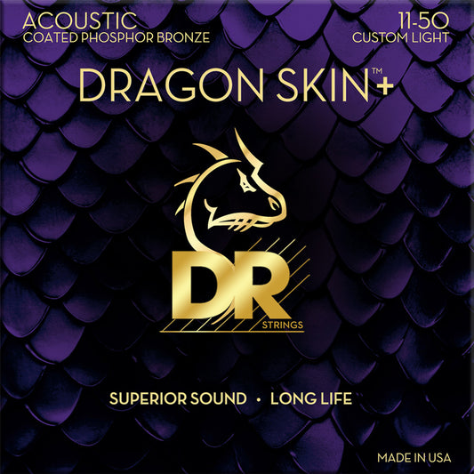 DR Strings Dragon Skin Coated acoustic strings 11-50
