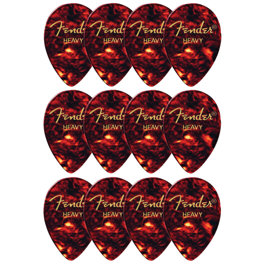 Fender Classic Celluloid 358 Shape guitar picks 12-pack