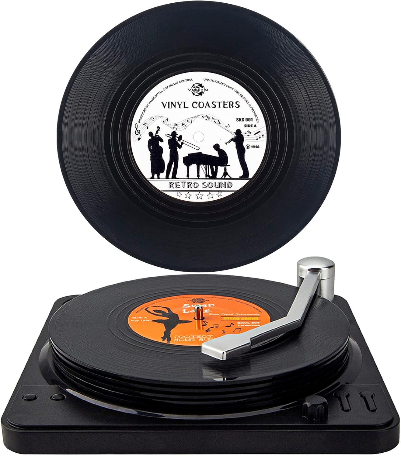 Vinyl Coasters 6-piece set