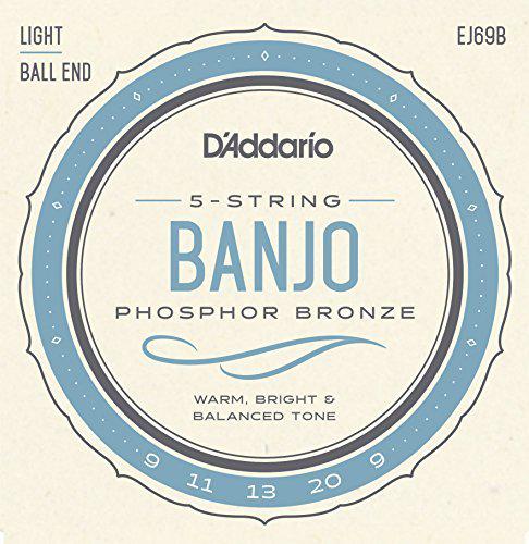 D’Addario 5-string Banjo Phosphor Bronze, Ball-End