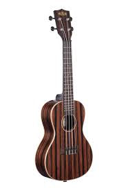 KALA Striped Ebony Concert Ukulele