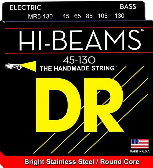 DR High Beams 5-String Bass Strings 45-130