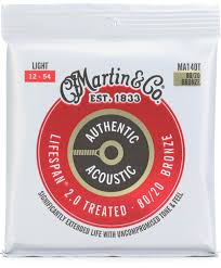 Martin MA140T Lifespan 80/20 bronze 12-54 light acoustic strings