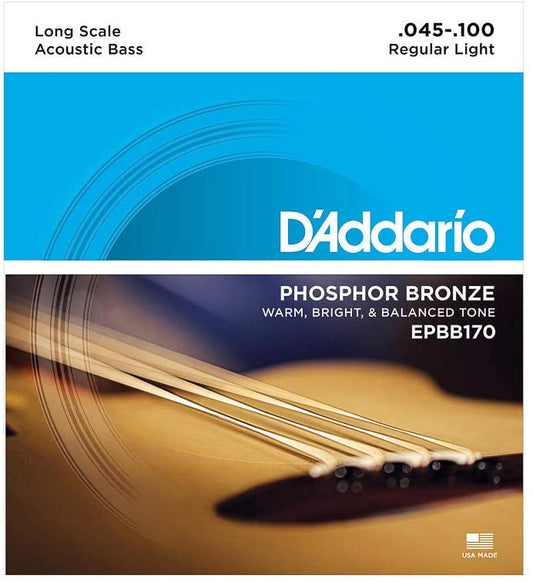 D’Addario 4-string bass Phosphor Bronze Acoustic Bass Strings EPBB170