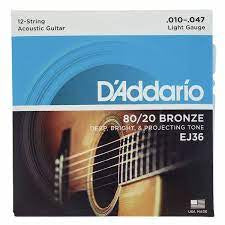 D'Addario EJ36 80/20 Bronze 10-47