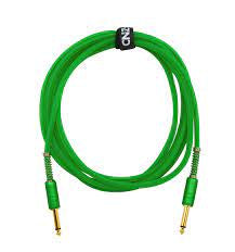 CNZ Audio instrument cable, Green, Straight-Straight, 10’
