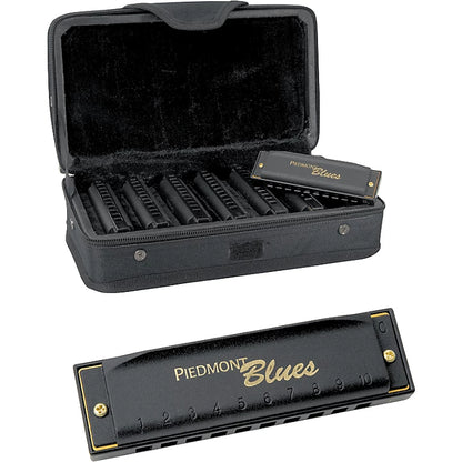Piedmont Blues Seven Piece Harmonica Set with Case