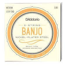 D’Addario EJ61 5-string loop end Banjo strings