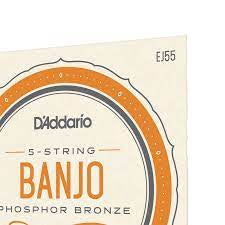 D’Addario EJ55 5-string phosphor bronze banjo strings