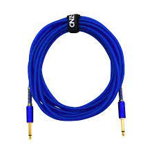 CNZ Audio instrument cable, Blue, Straight-Straight, 10’