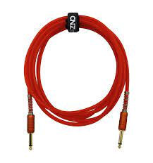 CNZ Audio instrument cable, Red, Straight-Straight, 10’