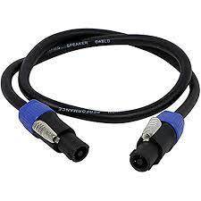 2-conductor NL4FC patch cable-3ft